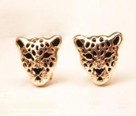Punk Leopard Head Earring